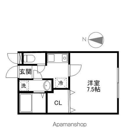 LIBRA(1K/1階)の間取り写真