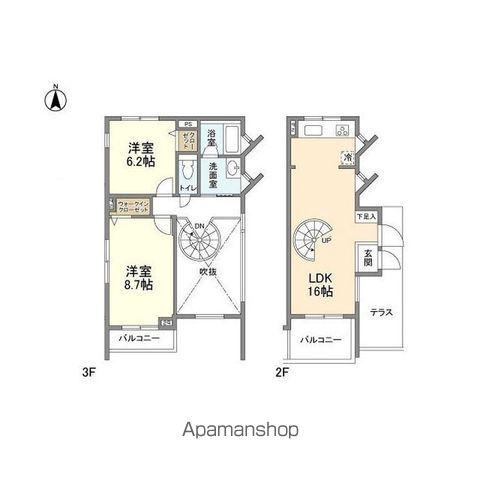 メゾネットミユキ(2LDK/2階)の間取り写真