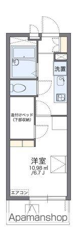 レオパレスボヌール若林(1K/4階)の間取り写真