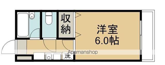 メイプルタウン(1K/2階)の間取り写真