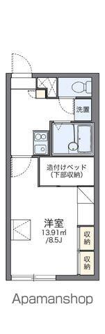 レオパレス福住B(1K/1階)の間取り写真