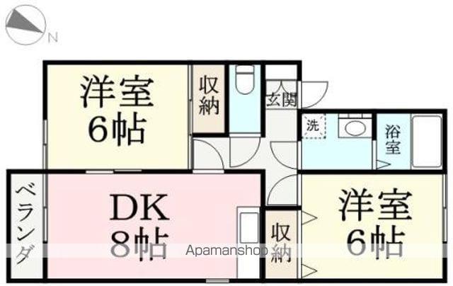 ハイムLA(2DK/1階)の間取り写真