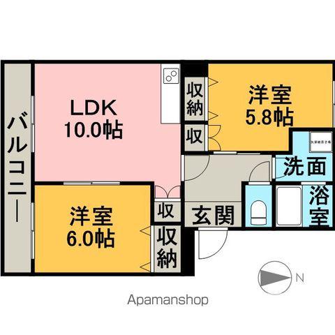 EVER GREEN(2LDK/3階)の間取り写真