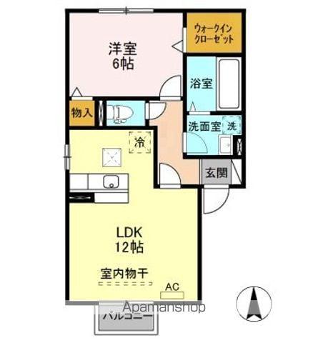 サンシャインⅣ(1LDK/1階)の間取り写真