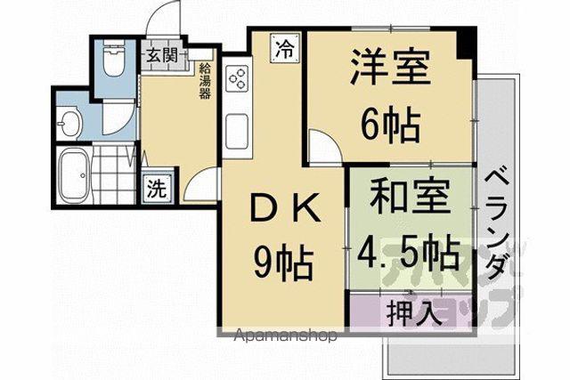KMビル(2LDK/5階)の間取り写真