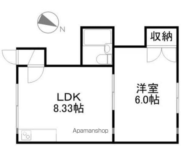 ジュネスパーク(1LDK/1階)の間取り写真