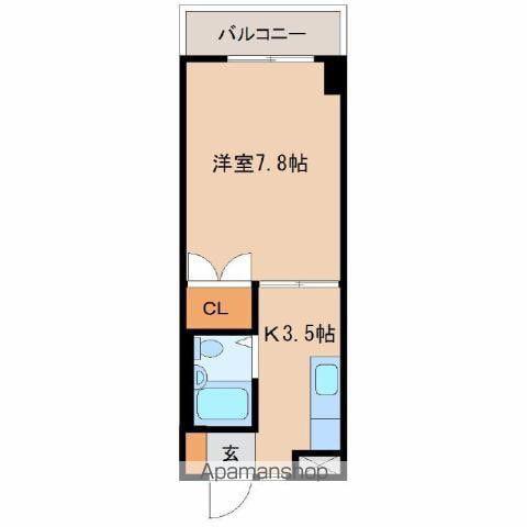 VIVRE鶴島(1K/3階)の間取り写真