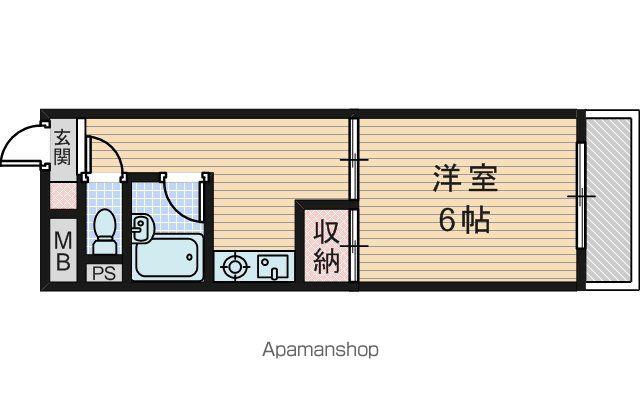 JPアパートメント東淀川6(1DK/5階)の間取り写真