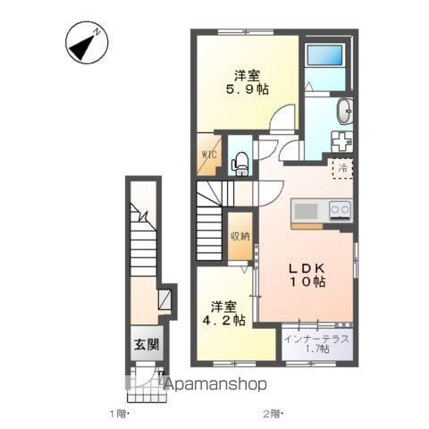 鎌田アパート工事(2LDK/2階)の間取り写真