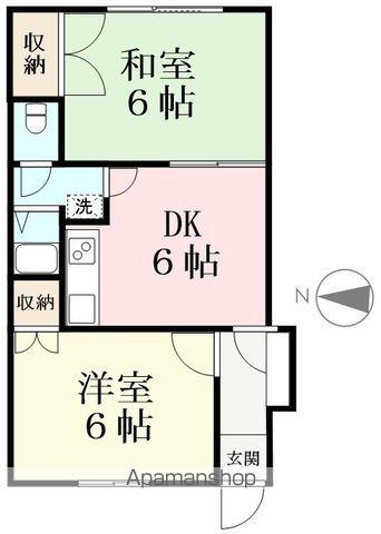星山コーポ(2DK/2階)の間取り写真