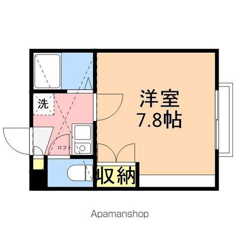 アップフロント坂井東Ⅱ(1K/2階)の間取り写真