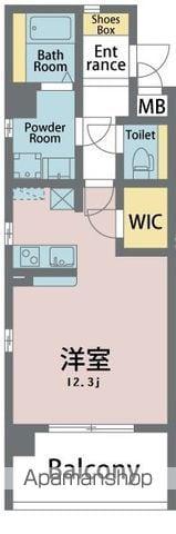 グランエグゼ徳島(ワンルーム/4階)の間取り写真