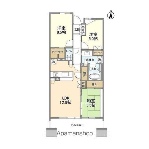 SS.FLAT桜山(3LDK/12階)の間取り写真