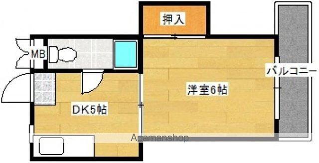 第1小河内ビル(1DK/3階)の間取り写真