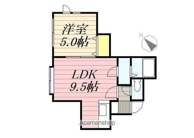 アルキオーネ平和通(1LDK/1階)の間取り写真