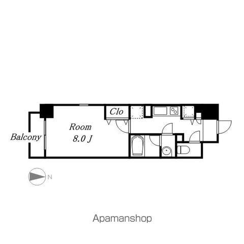 ルペルティア(1K/7階)の間取り写真