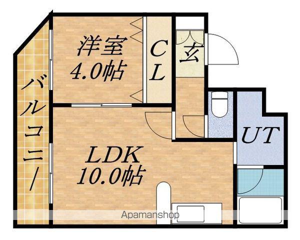 カピテーヌ円山(1DK/2階)の間取り写真