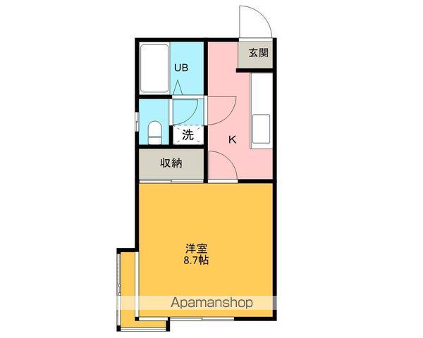 メゾン桃山(1K/1階)の間取り写真