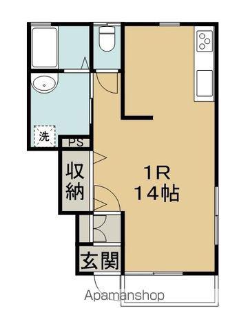 ガーデンハイツKIICHI Ⅱ(ワンルーム/1階)の間取り写真