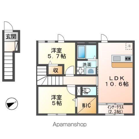FELUCA(2LDK/2階)の間取り写真