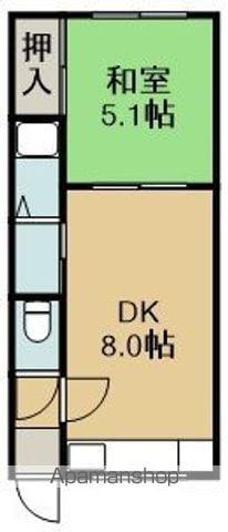 ハイツフェリカ(1DK/1階)の間取り写真
