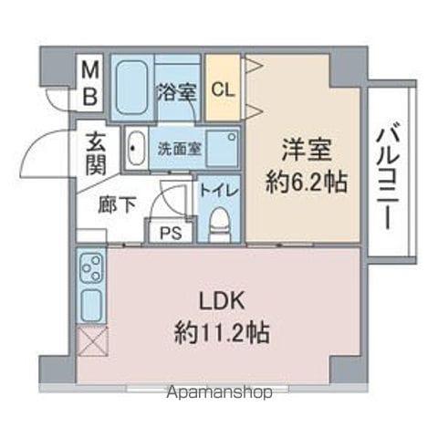 ショコラ(1LDK/3階)の間取り写真