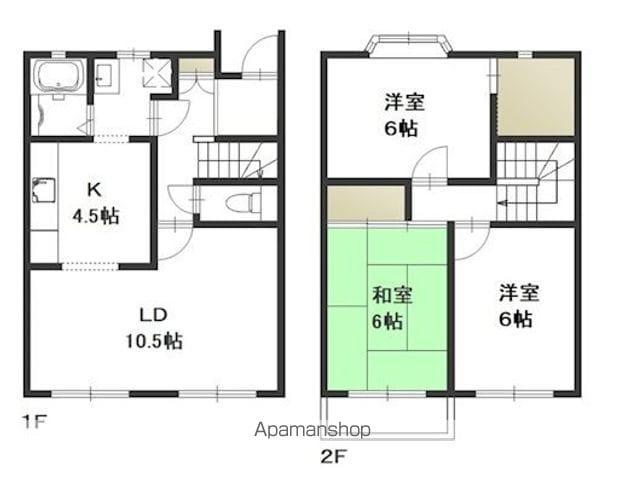 コーポシオン(3LDK/1階)の間取り写真