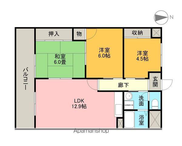 セブンスズキⅢ(3LDK/3階)の間取り写真