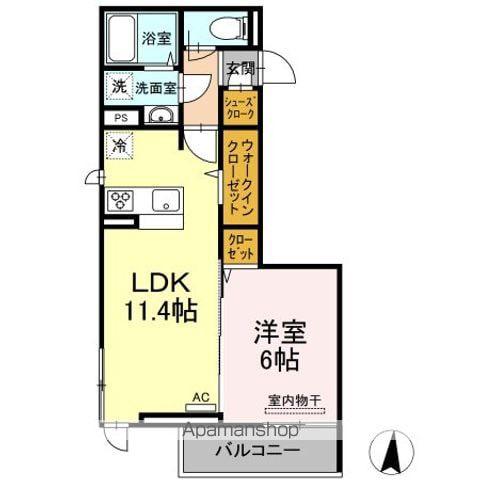 レジデンスSUMIHOUⅢ(1LDK/2階)の間取り写真