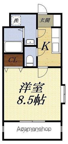 ゴオナカマンションII(1K/3階)の間取り写真