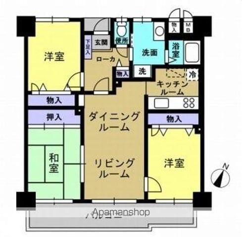 サーパス浜ノ町Ⅱ(3LDK/2階)の間取り写真