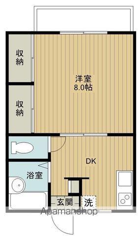 ルサージュ(1DK/2階)の間取り写真