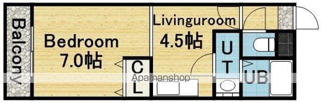 ベル31B(1DK/3階)の間取り写真