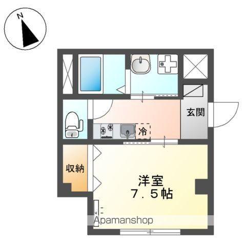 アンジュ オー(1K/1階)の間取り写真