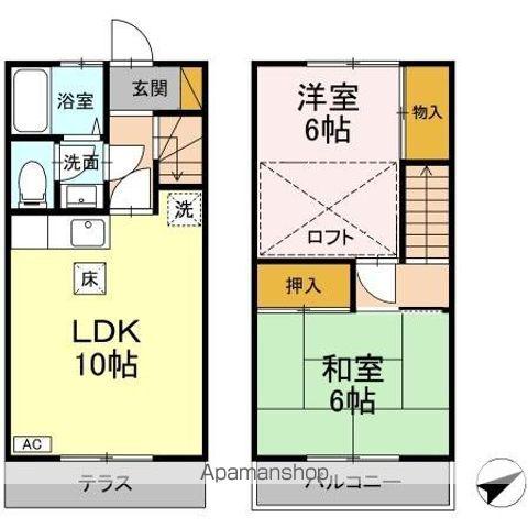 アーバンクレストIIIB(2LDK/1階)の間取り写真