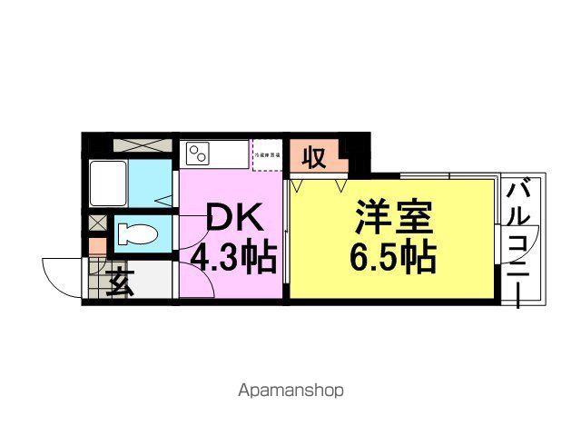 アルティー塚口(1K/2階)の間取り写真