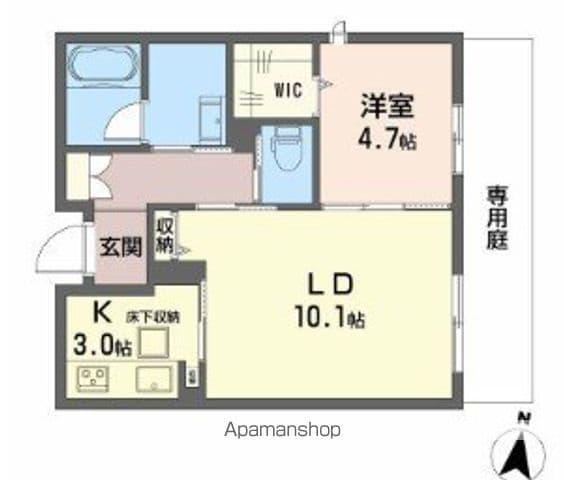 シャーメゾン別府駅前(2K/2階)の間取り写真