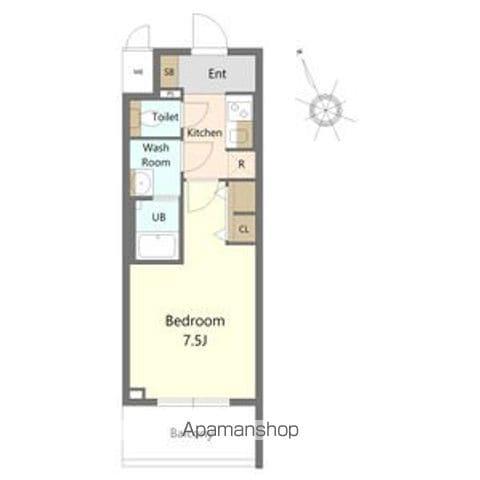 SーRESIDENCE四日市駅前COULEUR FR(1K/7階)の間取り写真