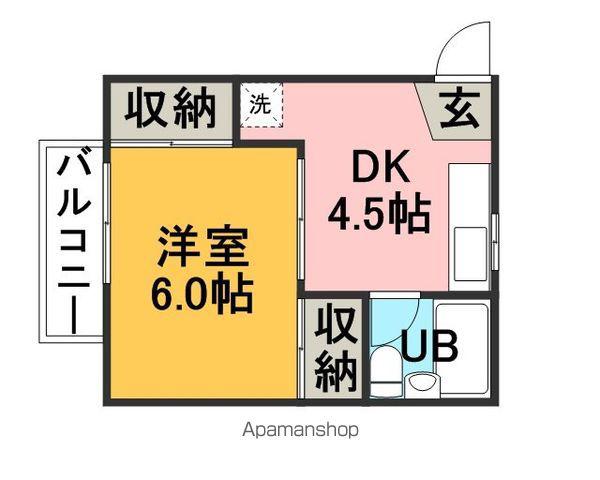 フォーブル日比野(1DK/1階)の間取り写真