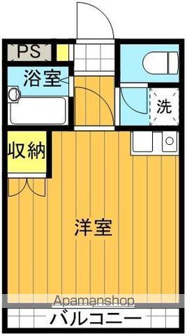 ステージサイプレス音路C(ワンルーム/2階)の間取り写真