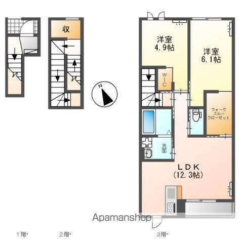 レジデンス麦(2LDK/3階)の間取り写真