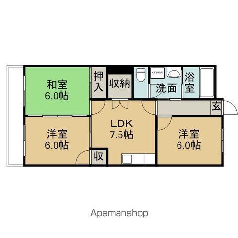 酒井マンション(3DK/4階)の間取り写真
