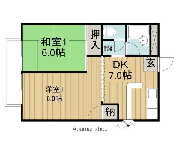 レジデンス21(2DK/1階)の間取り写真