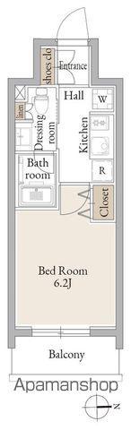 ルネフラッツ庄内通駅前(1K/2階)の間取り写真