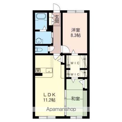 リラフォートイースト2(2LDK/1階)の間取り写真