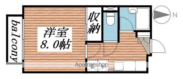 アンクラージェ小松島(1K/1階)の間取り写真