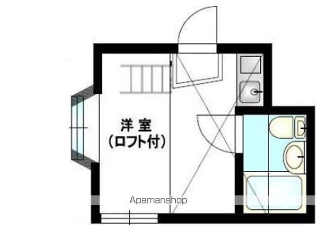ロージェⅢ(ワンルーム/2階)の間取り写真