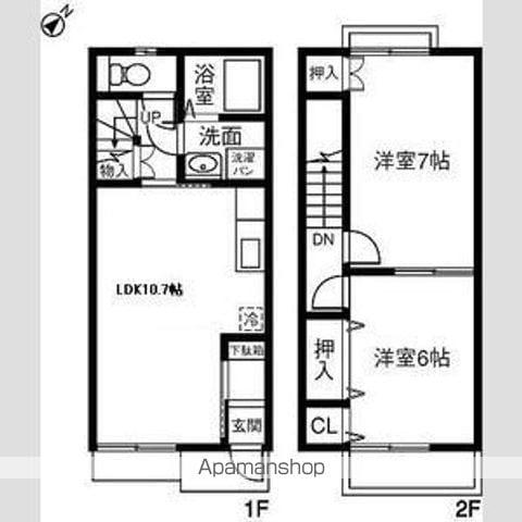 LA・VEGIEBULLE竹の山(2LDK)の間取り写真