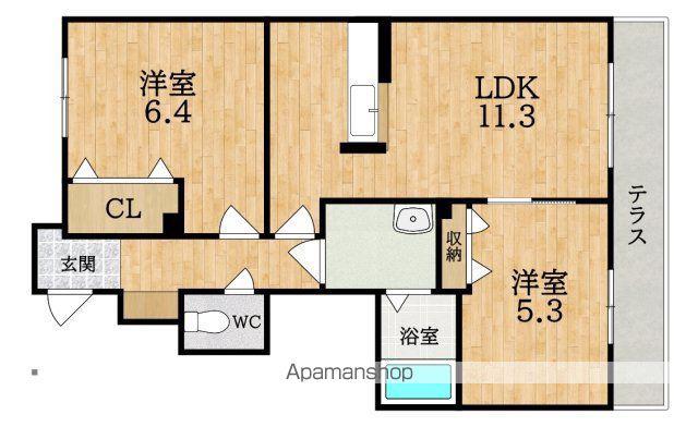 CHEG LA MERE(2LDK/1階)の間取り写真