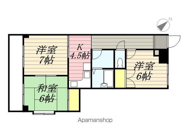 コーポラス幸武106(3DK/3階)の間取り写真